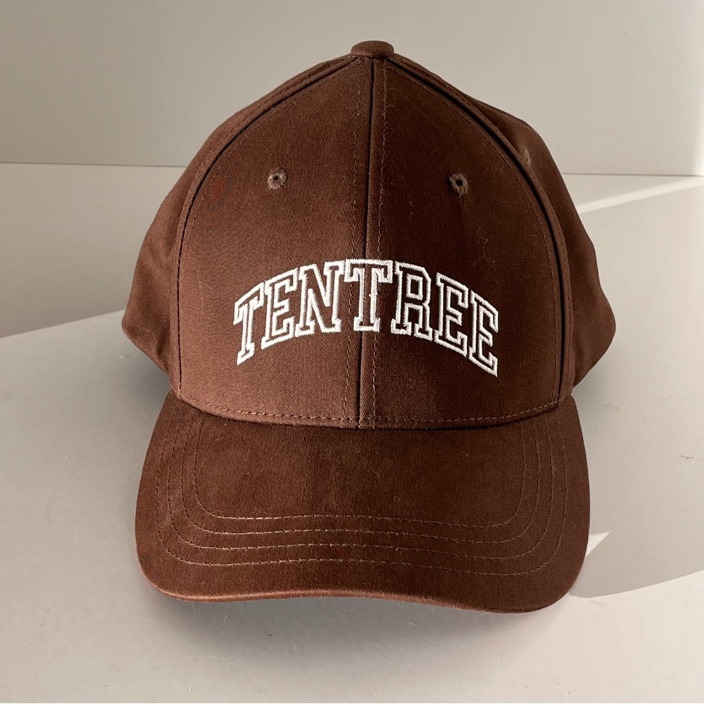 NWOT Tentree Elevation Hat Brown White Embroidered Snapback Y2K Gorpcore Outdoor